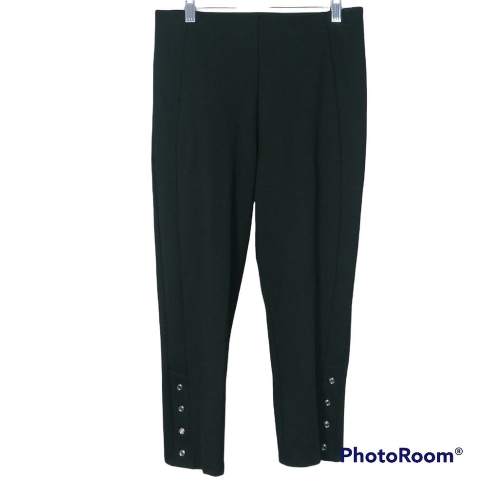 Peter Nygard Black Slims Luxe Capris Pants Office Career Size S